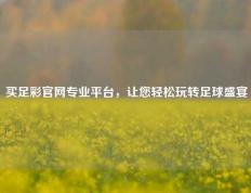 买足彩官网专业平台，让您轻松玩转足球盛宴