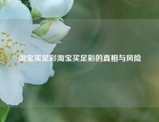 淘宝买足彩淘宝买足彩的真相与风险