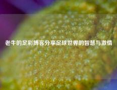 老牛的足彩博客分享足球世界的智慧与激情