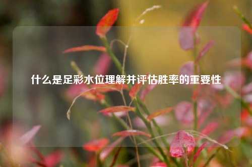 什么是足彩水位理解并评估胜率的重要性