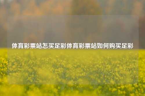 体育彩票站怎买足彩体育彩票站如何购买足彩