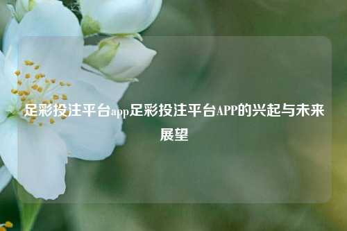 足彩投注平台app足彩投注平台APP的兴起与未来展望