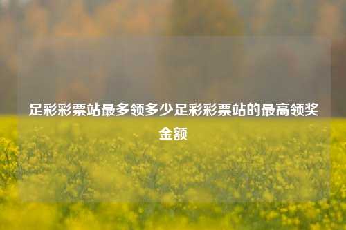 足彩彩票站最多领多少足彩彩票站的最高领奖金额