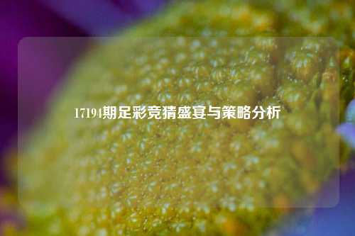 17194期足彩竞猜盛宴与策略分析