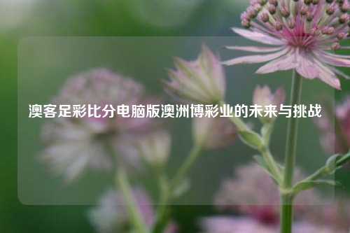 澳客足彩比分电脑版澳洲博彩业的未来与挑战