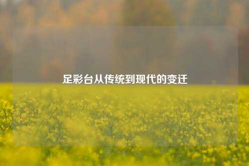 足彩台从传统到现代的变迁