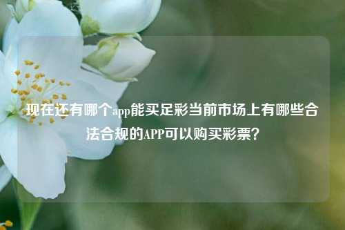 现在还有哪个app能买足彩当前市场上有哪些合法合规的APP可以购买彩票？