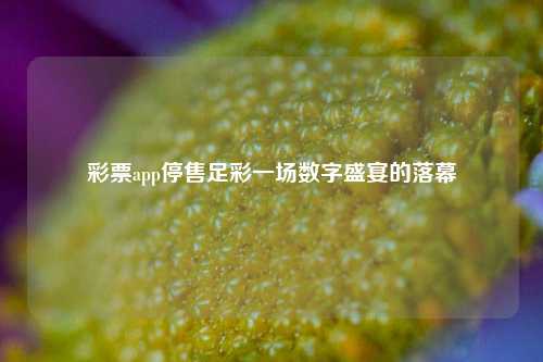 彩票app停售足彩一场数字盛宴的落幕
