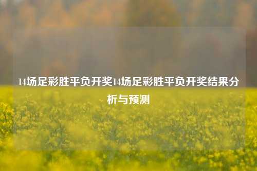 14场足彩胜平负开奖14场足彩胜平负开奖结果分析与预测