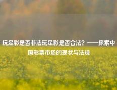 玩足彩是否非法玩足彩是否合法？——探索中国彩票市场的现状与法规