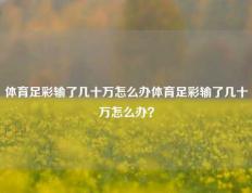 体育足彩输了几十万怎么办体育足彩输了几十万怎么办？