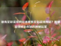 谁有足彩滚球网站谁拥有足彩滚球网站？揭秘足球博彩市场的神秘玩家