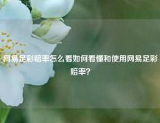 网易足彩赔率怎么看如何看懂和使用网易足彩赔率？