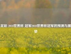足彩 2018世界杯 冠军2018世界杯冠军的预测与展望