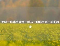 足彩一球球半降到一球从一球球半到一球的转变