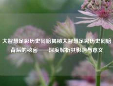 大智慧足彩历史同赔揭秘大智慧足彩历史同赔背后的秘密——深度解析其影响与意义