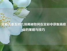 足彩五串五对几场揭秘如何在足彩中获取高收益的策略与技巧