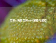 足彩14场胜负彩16198策略与展望