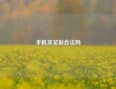 手机买足彩合法吗