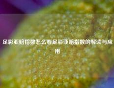 足彩亚赔指数怎么看足彩亚赔指数的解读与应用