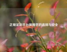 正规足彩平台保障您的选择与安全