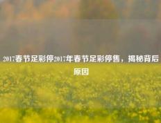 2017春节足彩停2017年春节足彩停售，揭秘背后原因