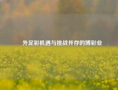 國外足彩机遇与挑战并存的博彩业