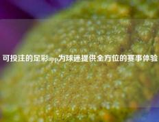 可投注的足彩app为球迷提供全方位的赛事体验