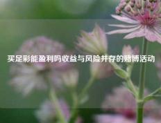 买足彩能盈利吗收益与风险并存的赌博活动