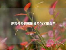 足彩评盘师预测胜负的关键角色
