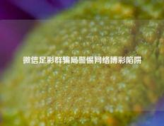 微信足彩群骗局警惕网络博彩陷阱