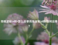 传统足彩10转9怎么出单传统足彩10转9如何出单？
