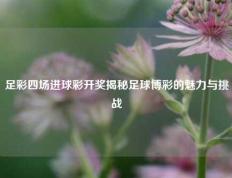 足彩四场进球彩开奖揭秘足球博彩的魅力与挑战