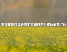 新浪足彩媒体推荐汇总新浪足彩媒体推荐汇总