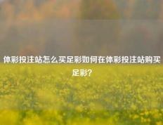 体彩投注站怎么买足彩如何在体彩投注站购买足彩？