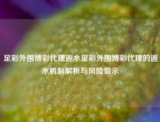 足彩外围博彩代理返水足彩外围博彩代理的返水机制解析与风险警示