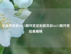 足彩胜负彩16175期开奖足彩胜负彩16175期开奖结果揭晓