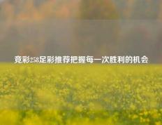竞彩258足彩推荐把握每一次胜利的机会