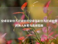 安卓足彩任九过滤软件安卓足彩任九过滤软件的深入探索与选择指南