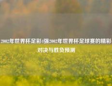 2002年世界杯足彩4强2002年世界杯足球赛的精彩对决与胜负预测