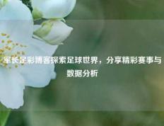 军长足彩博客探索足球世界，分享精彩赛事与数据分析