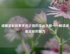 成都足彩探索天府之国的幸运之旅——解读成都足彩的魅力