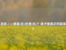 足彩-1 2:1谁赢1比2还是1比1？谁才是真正的赢家？