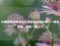 红鲤智能预测足彩红鲤智能预测足彩——精准预测，助您一臂之力