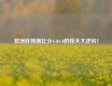 欧洲杯预测比分4-04-0的惊天大逆转！