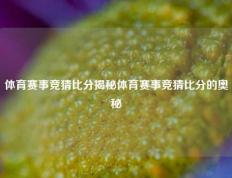 体育赛事竞猜比分揭秘体育赛事竞猜比分的奥秘