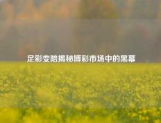 足彩变陪揭秘博彩市场中的黑幕