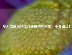 今天竞猜足球比分直播精彩纷呈，不容错过！