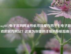 mg4377电子官网网址导航寻找魔方四三七电子游戏的官方网站？这里为你提供详细的导航指南！