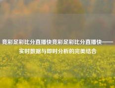 竞彩足彩比分直播快竞彩足彩比分直播快——实时数据与即时分析的完美结合